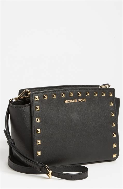 michael kors saffiano crossbody studded|Michael Kors cross body wallet.